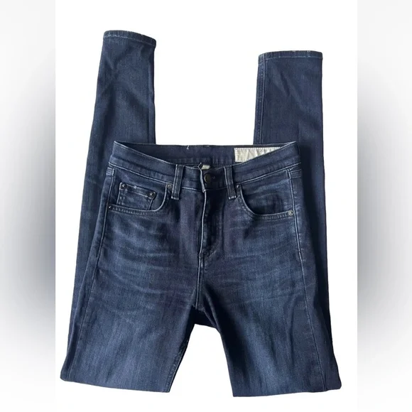 Rag & Bone 10 Inch Skinny Jeans Dark Wash Stretch Size 24 MSRP $195 - Picture 2 of 15